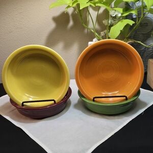Colorful Mixed Colors Vintage Fiesta Ceramic Bowl Set